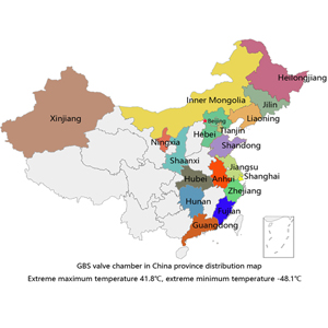 上海绿筑国内主要业绩分布图